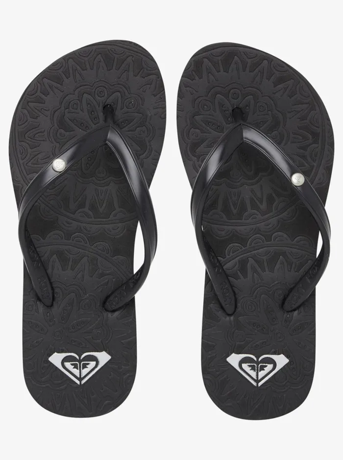 Roxy Shoes and Sandals Girl039s 416 Antilles FlipFlops Black 8211 Women