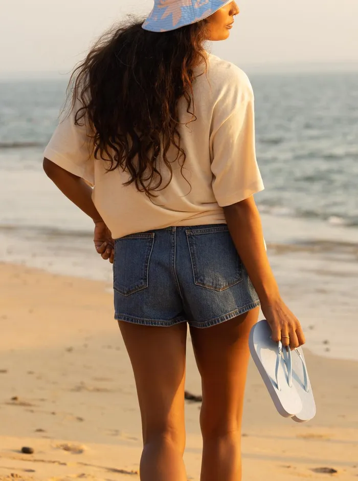 Roxy Shorts Fire Away High Denim Shorts Medium Blue 8211 Women