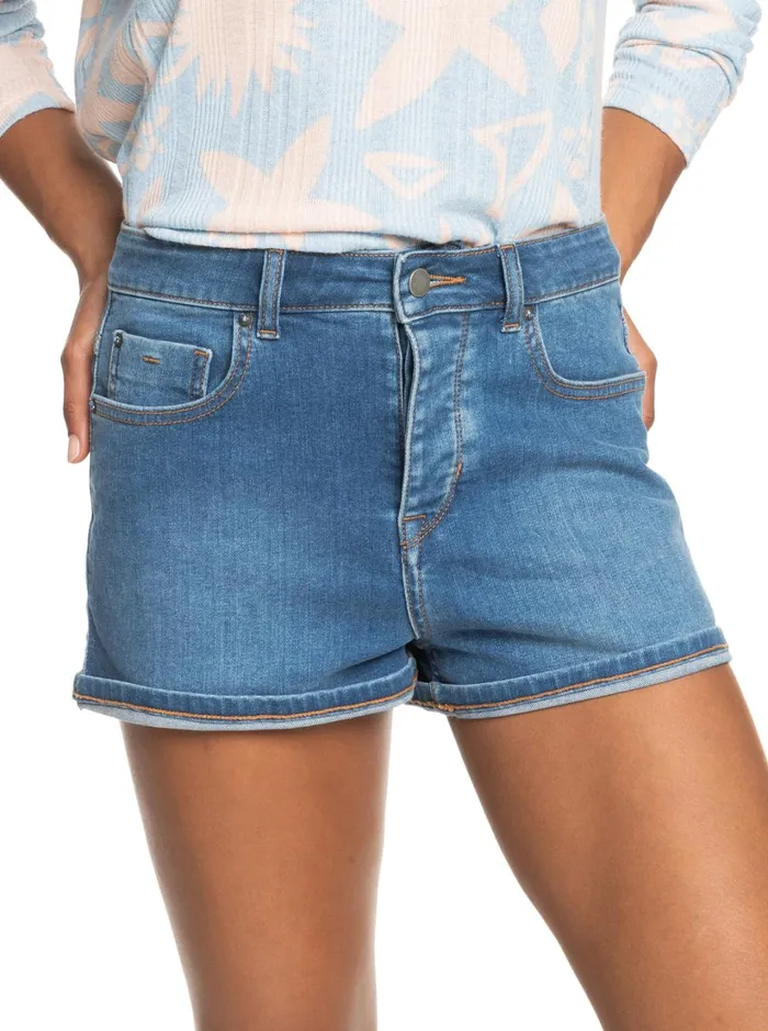 Roxy Shorts Fire Away High Denim Shorts Medium Blue 8211 Women