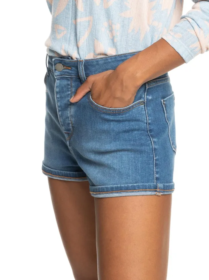 Roxy Shorts Fire Away High Denim Shorts Medium Blue 8211 Women