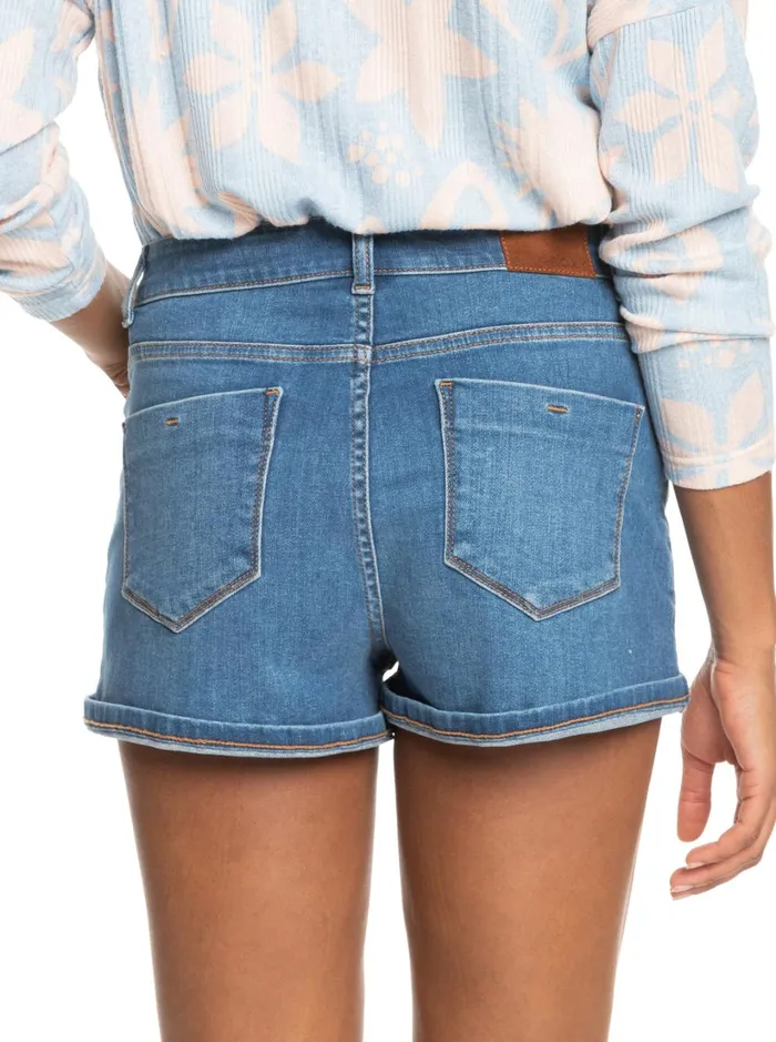 Roxy Shorts Fire Away High Denim Shorts Medium Blue 8211 Women