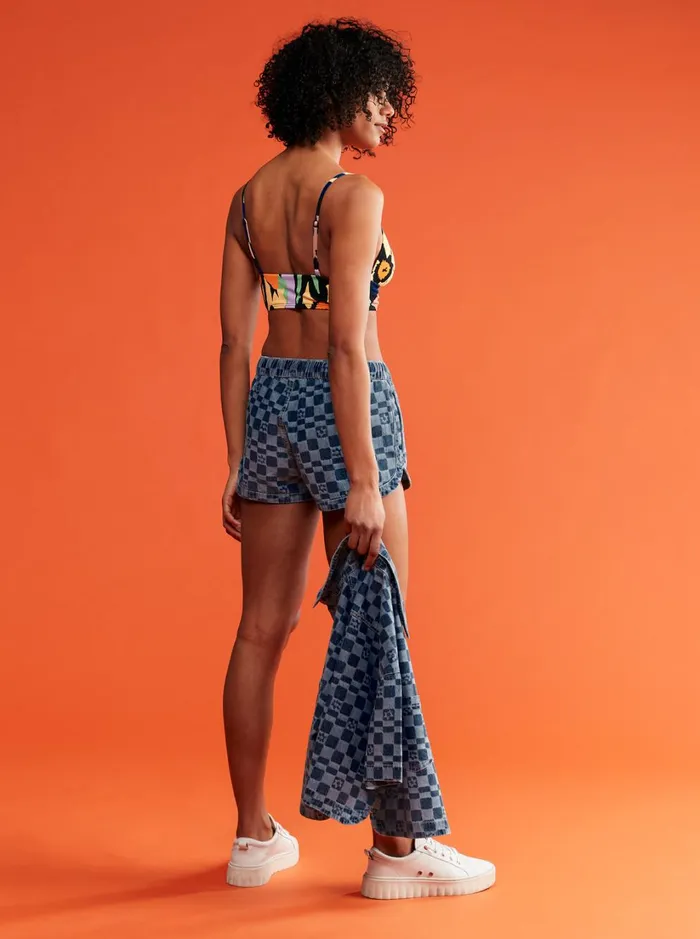 Roxy Shorts New Impossible Printed Denim Shorts Mood Indigo Sol Power 8211 Women