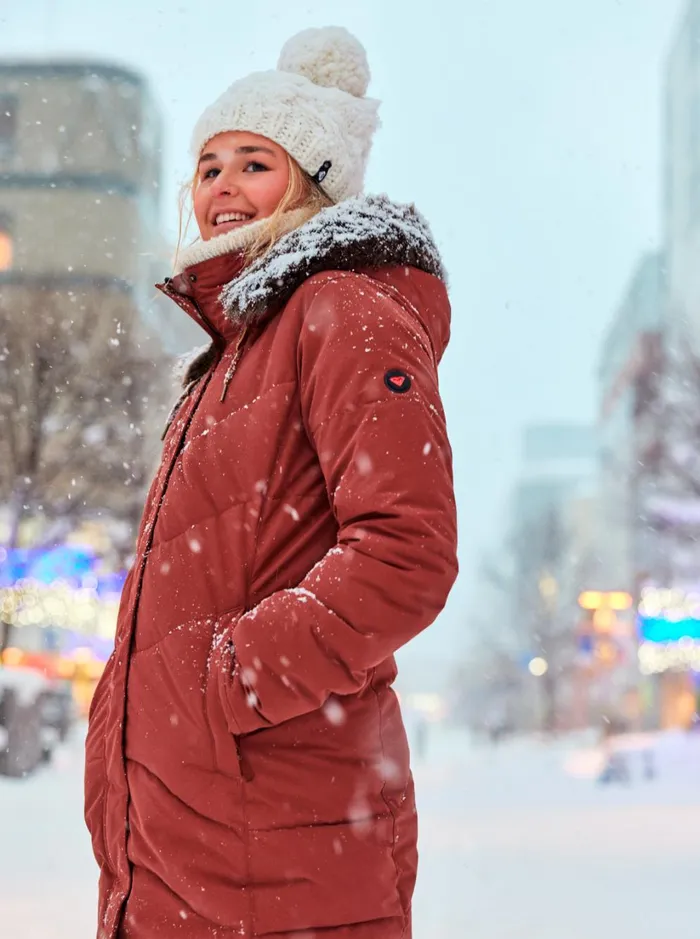 Roxy Snow Jackets Ellie Warmlink Winter Jacket With Heating Panel Smoked Paprika 8211 Women