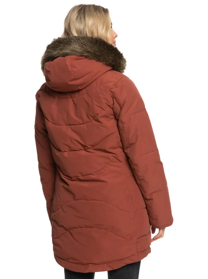 Roxy Snow Jackets Ellie Warmlink Winter Jacket With Heating Panel Smoked Paprika 8211 Women