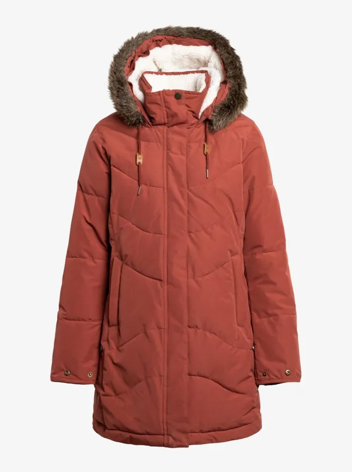 Roxy Snow Jackets Ellie Warmlink Winter Jacket With Heating Panel Smoked Paprika 8211 Women