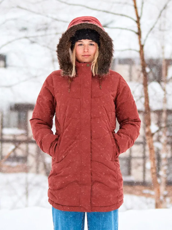 Roxy Snow Jackets Ellie Warmlink Winter Jacket With Heating Panel Smoked Paprika 8211 Women