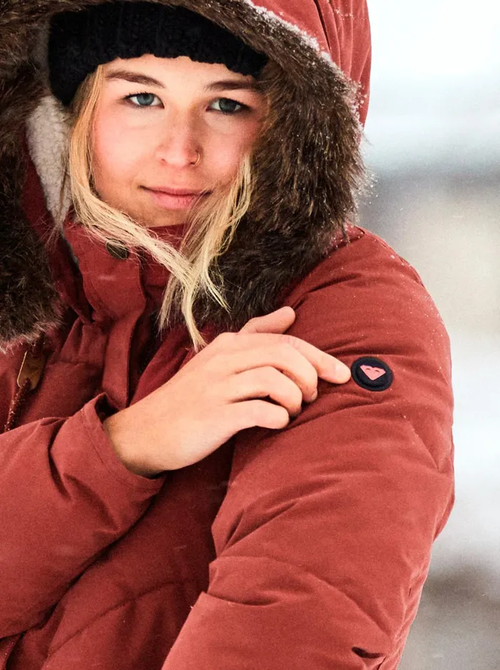 Roxy Snow Jackets Ellie Warmlink Winter Jacket With Heating Panel Smoked Paprika 8211 Women