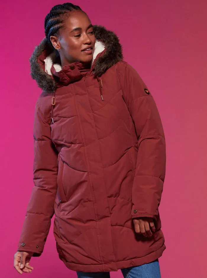 Roxy Snow Jackets Ellie Warmlink Winter Jacket With Heating Panel Smoked Paprika 8211 Women