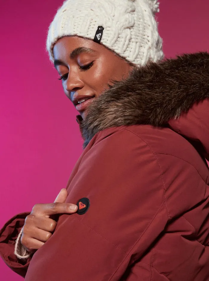 Roxy Snow Jackets Ellie Warmlink Winter Jacket With Heating Panel Smoked Paprika 8211 Women