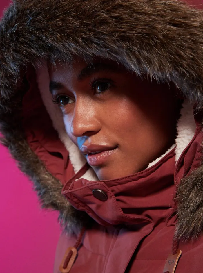 Roxy Snow Jackets Ellie Warmlink Winter Jacket With Heating Panel Smoked Paprika 8211 Women