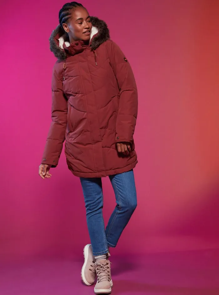Roxy Snow Jackets Ellie Warmlink Winter Jacket With Heating Panel Smoked Paprika 8211 Women