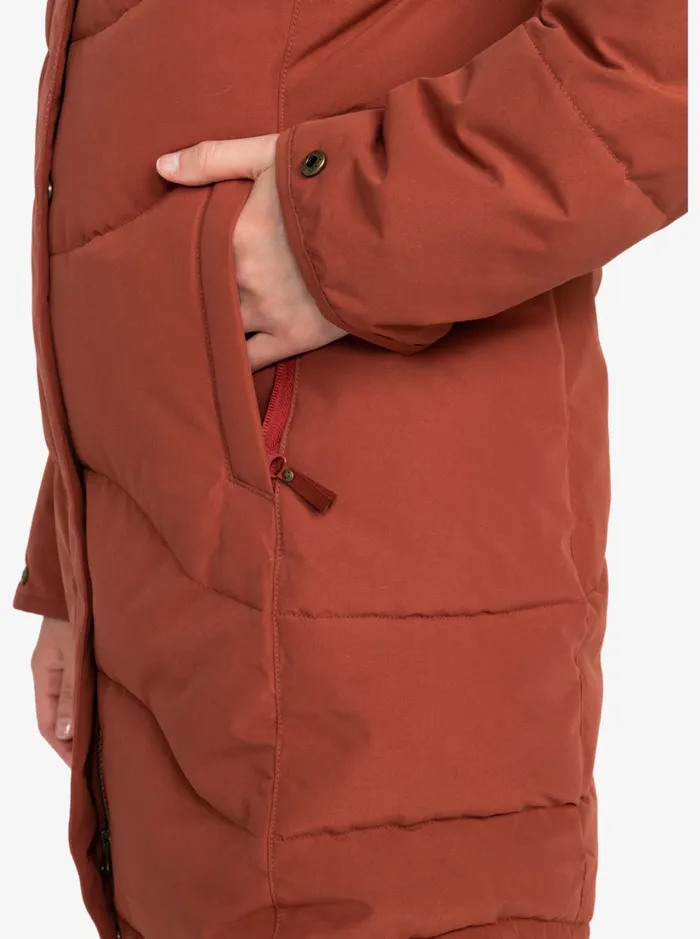 Roxy Snow Jackets Ellie Warmlink Winter Jacket With Heating Panel Smoked Paprika 8211 Women