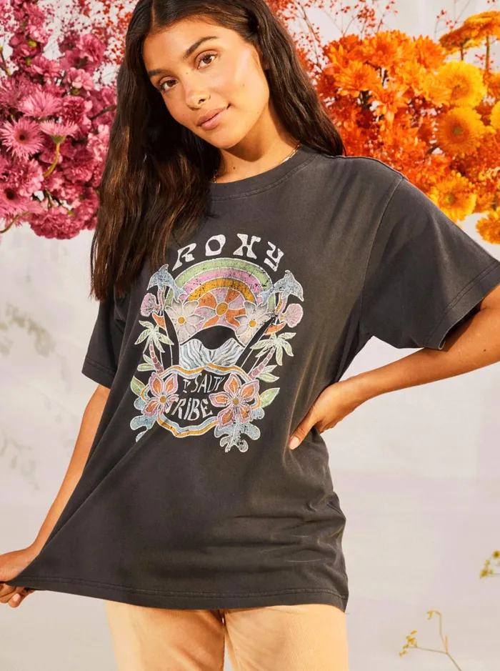 Roxy Tees and Tanks To The Sun TShirt Anthracite 8211 Women