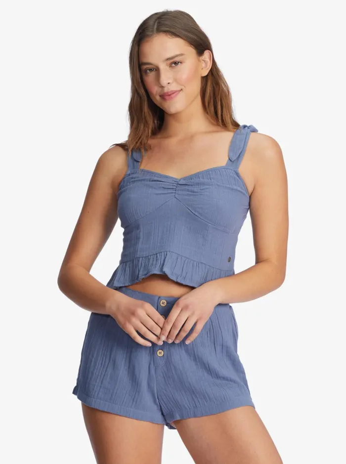 Roxy Tops Beyond Me Strappy Top Bijou Blue 8211 Women