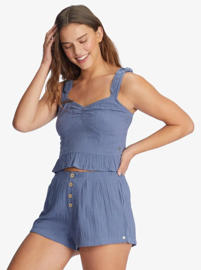 Roxy Tops Beyond Me Strappy Top Bijou Blue 8211 Women