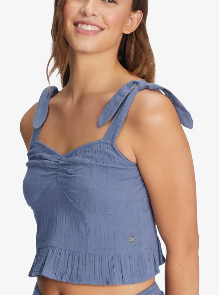 Roxy Tops Beyond Me Strappy Top Bijou Blue 8211 Women