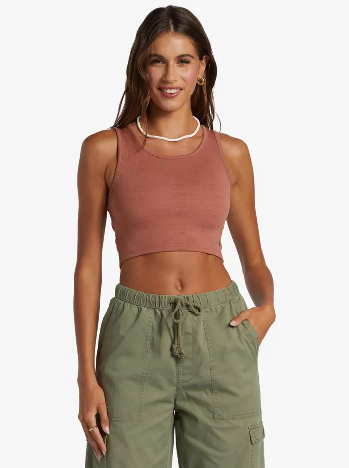 Roxy Tops Good Keepsake Crop Top Cedar Wood 8211 Women
