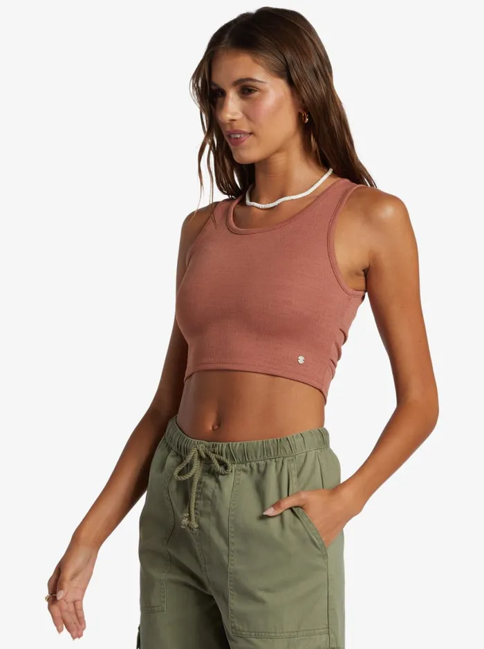 Roxy Tops Good Keepsake Crop Top Cedar Wood 8211 Women