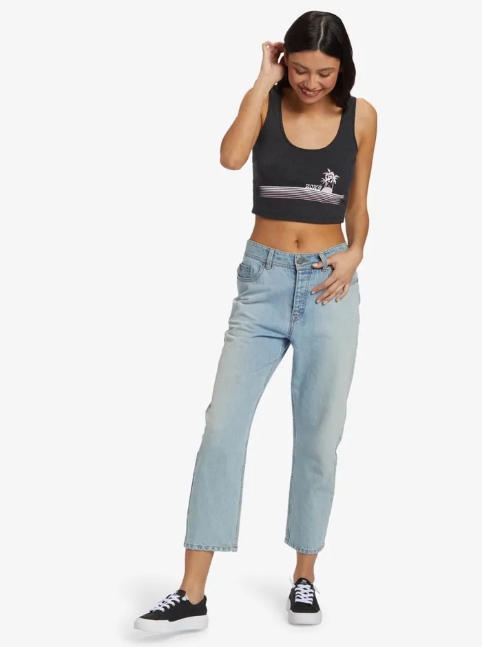 Roxy Tops Sunset Strip Dive In TShirt Anthracite 8211 Women