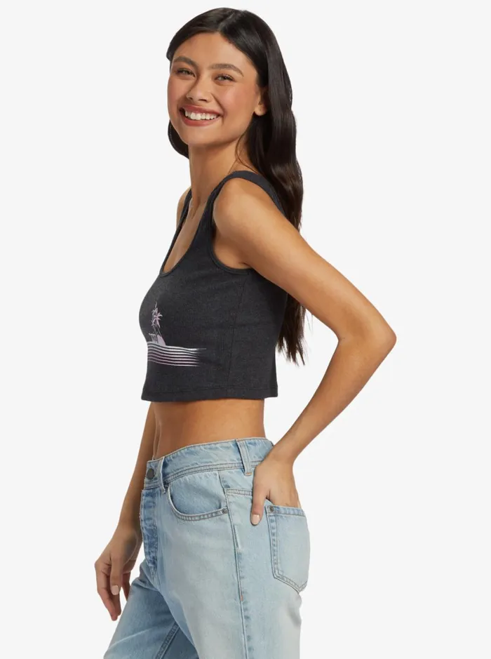 Roxy Tops Sunset Strip Dive In TShirt Anthracite 8211 Women