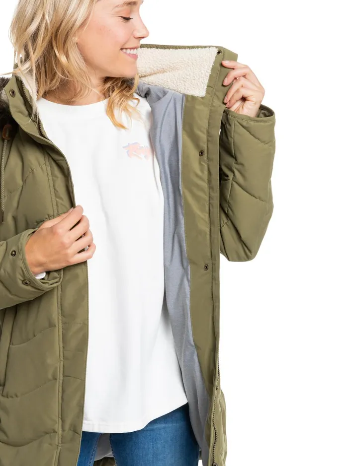 Roxy Winter Jackets Ellie Cold Weather Jacket Burnt Olive 8211 Women