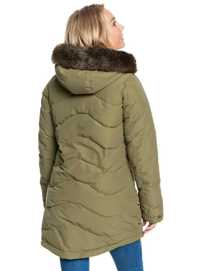 Roxy Winter Jackets Ellie Cold Weather Jacket Burnt Olive 8211 Women