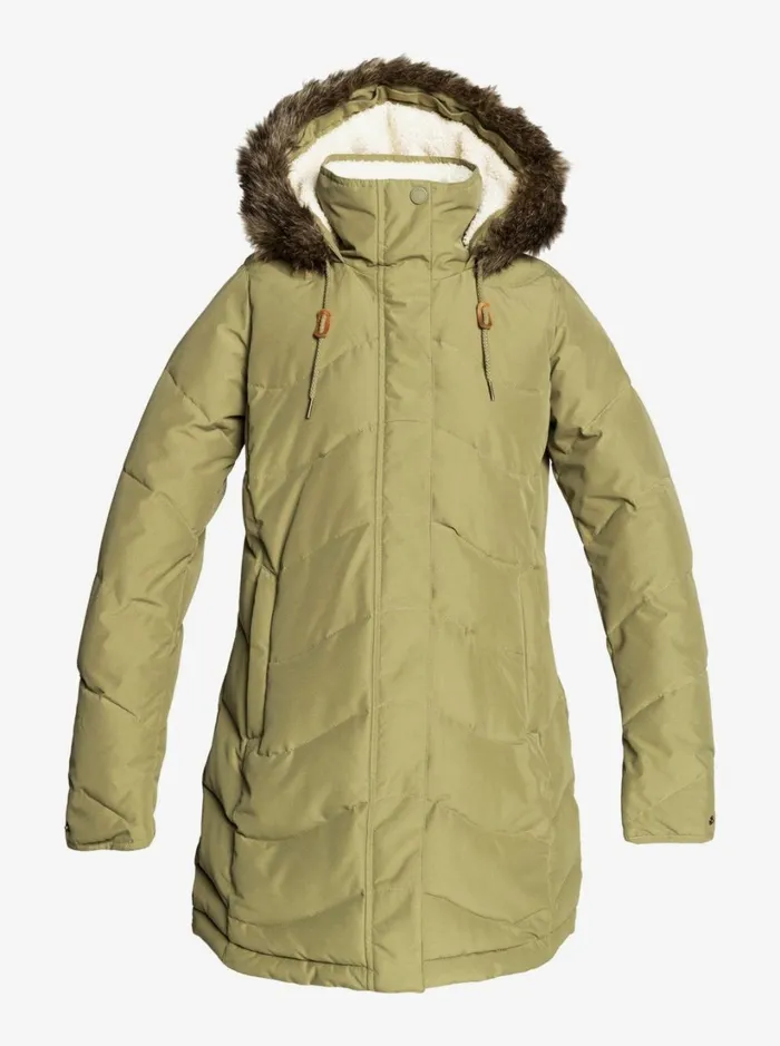 Roxy Winter Jackets Ellie Cold Weather Jacket Burnt Olive 8211 Women
