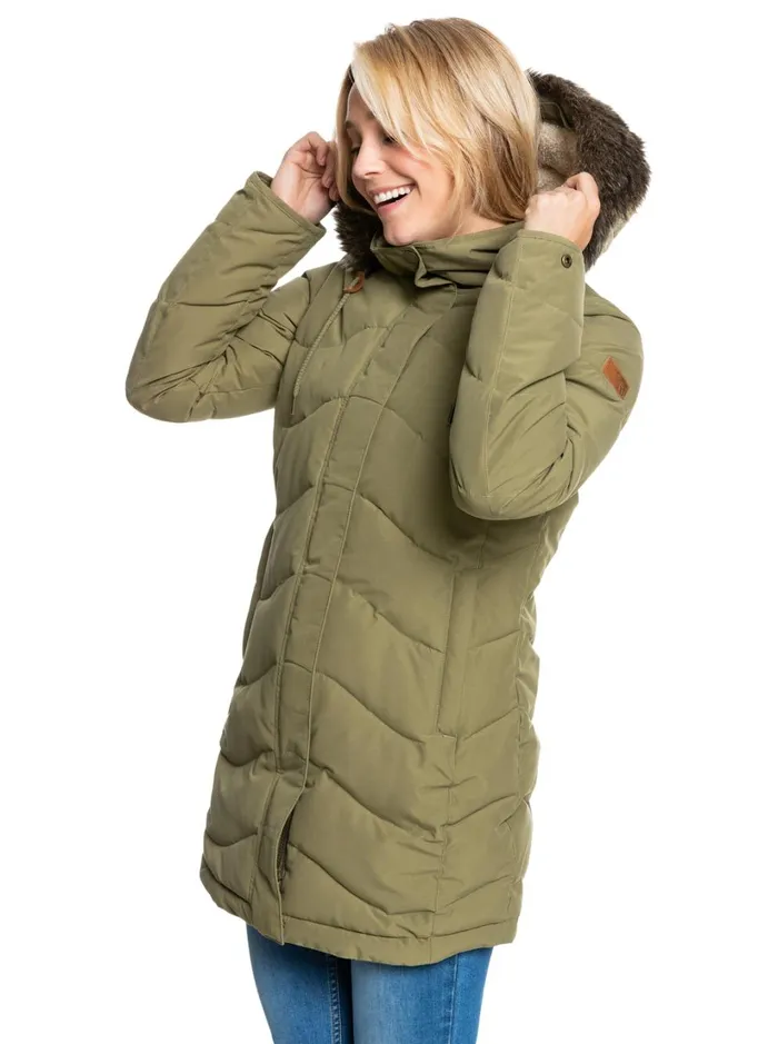 Roxy Winter Jackets Ellie Cold Weather Jacket Burnt Olive 8211 Women
