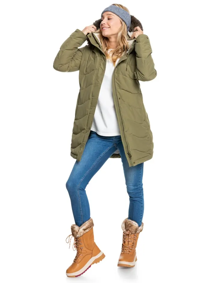 Roxy Winter Jackets Ellie Cold Weather Jacket Burnt Olive 8211 Women