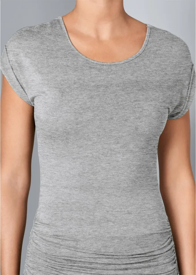 RUCHED T SHIRT DRESS Heather Grey Women VENUS Casual Dresses