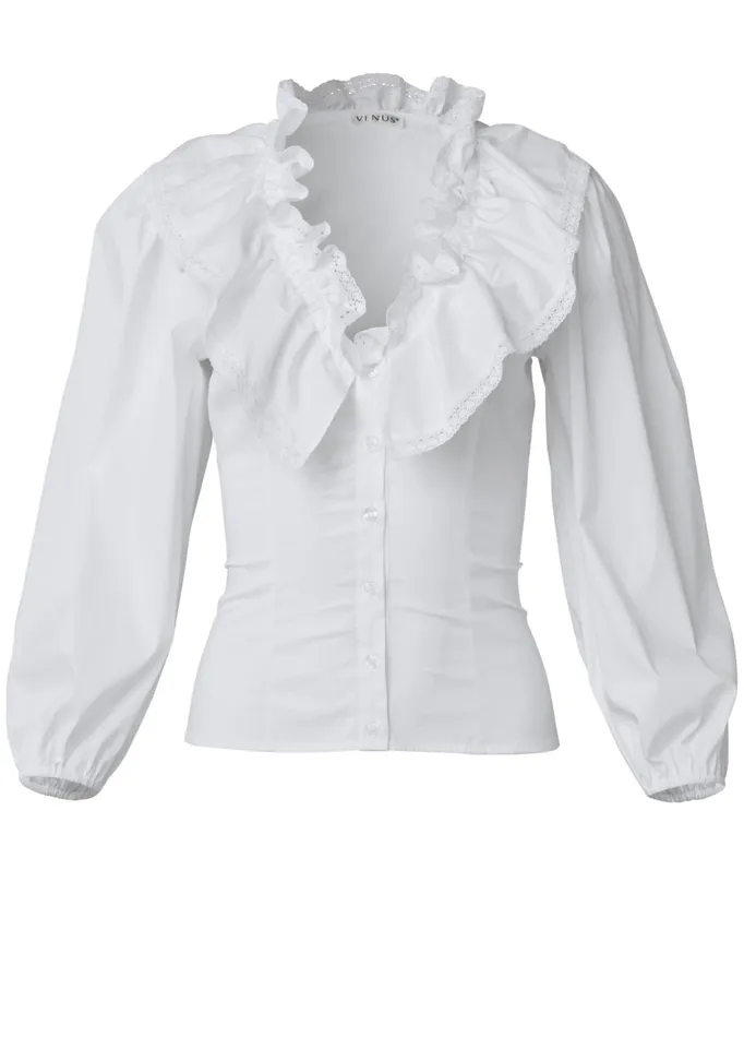 RUFFLE BLOUSE White Women VENUS Blouses