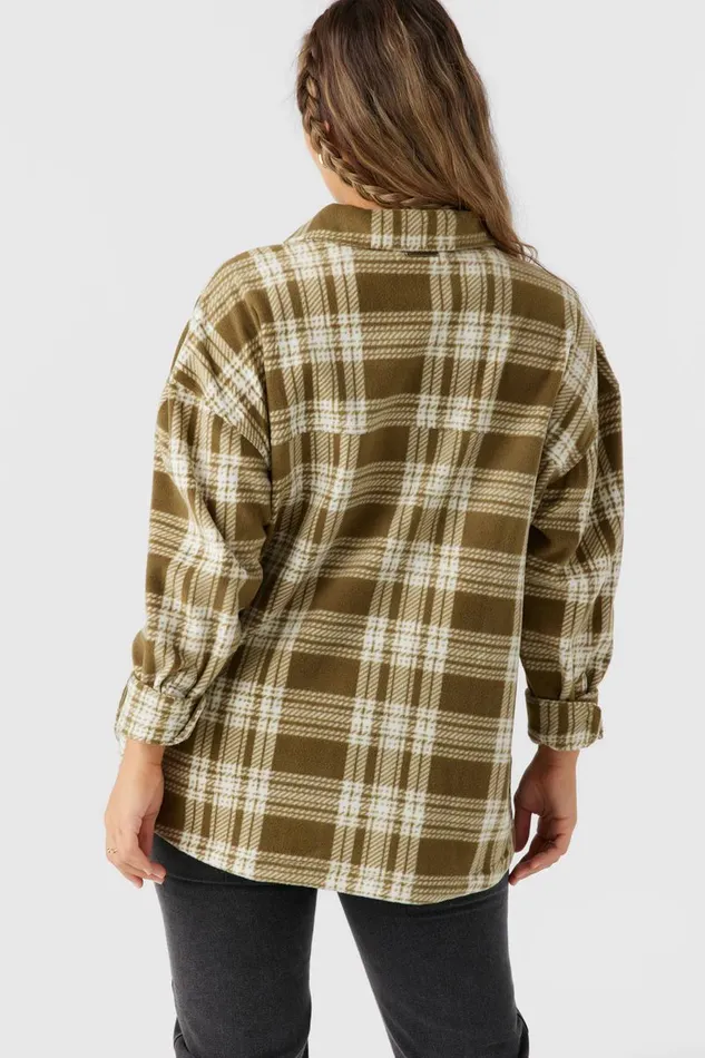 RUNE SUPERFLEECE OVERSIZED FIT SHACKET Military Olive Women O039NEILL Clothing