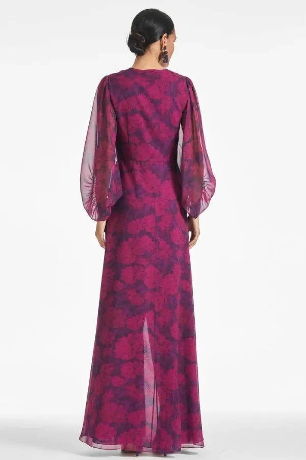 Sachin and Babi Jenny Gown 8211 Magenta Bloom Magenta Bloom Women Plus Sizes