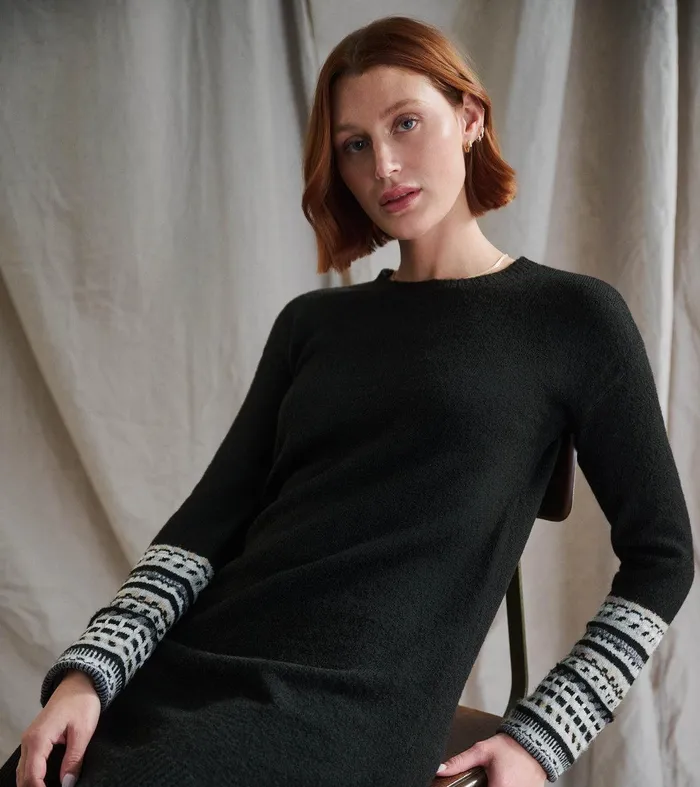 Sadie Sweater Dress 8211 Black Hatley