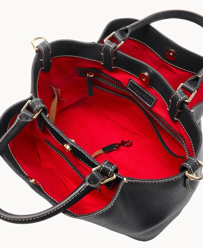 Saffiano Barlow Black Woman Dooney and Bourke Satchels