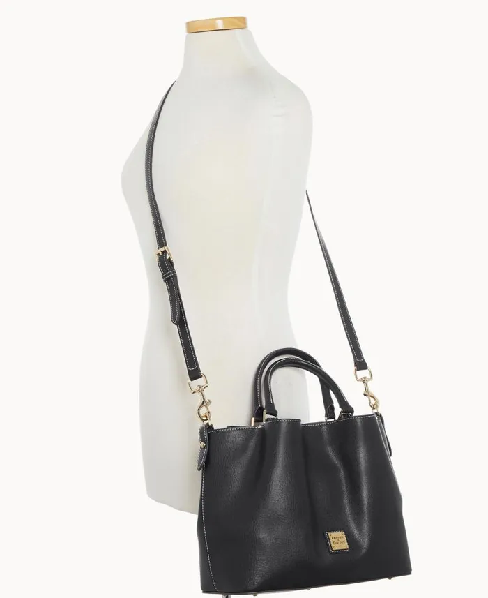 Saffiano Barlow Black Woman Dooney and Bourke Satchels