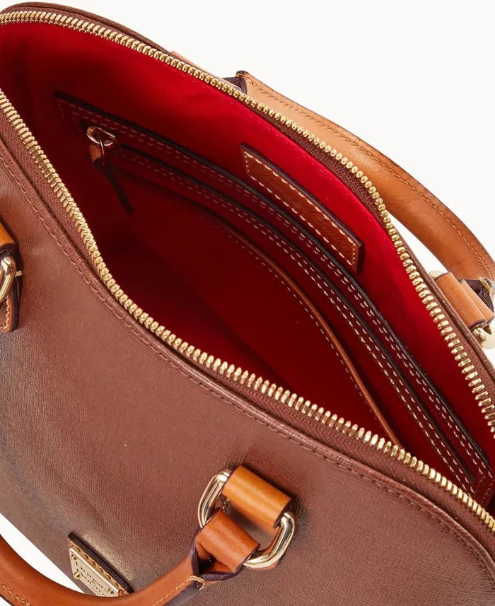 Saffiano Domed Satchel Amber Woman Dooney and Bourke Satchels
