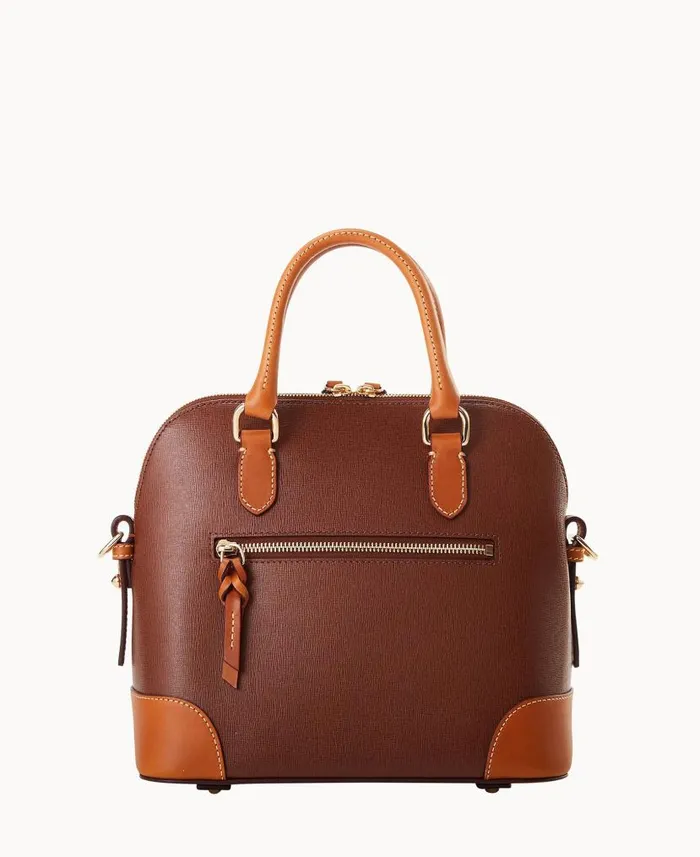 Saffiano Domed Satchel Amber Woman Dooney and Bourke Satchels