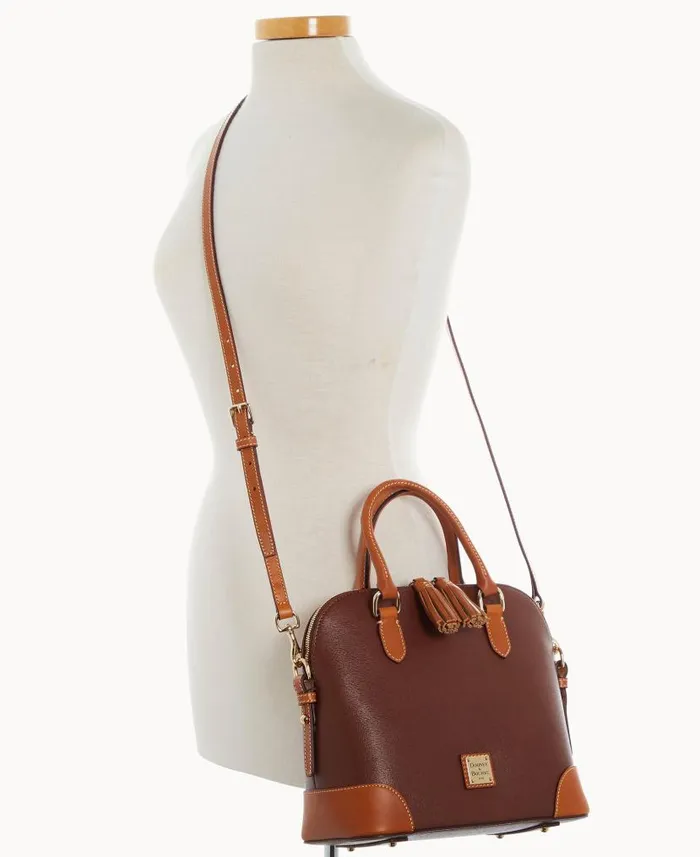 Saffiano Domed Satchel Amber Woman Dooney and Bourke Satchels