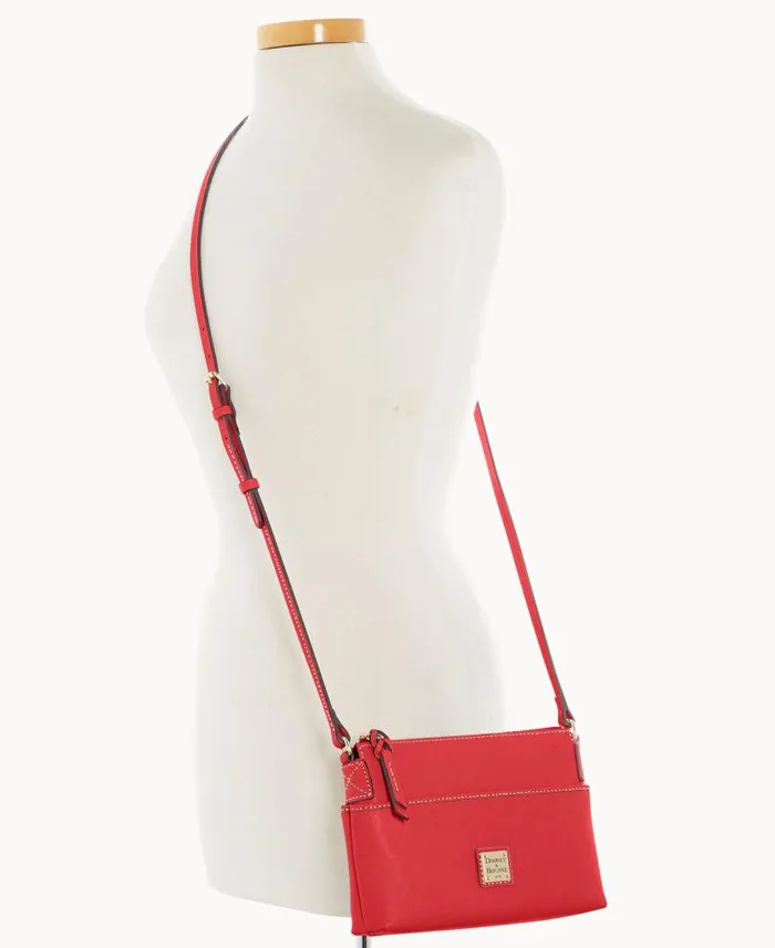 Saffiano Katie Crossbody Tomato Woman Dooney and Bourke Crossbodies