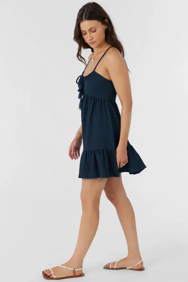 SAIGE TEXTURED KNIT SHORT DRESS Slate Women O039NEILL Clothing