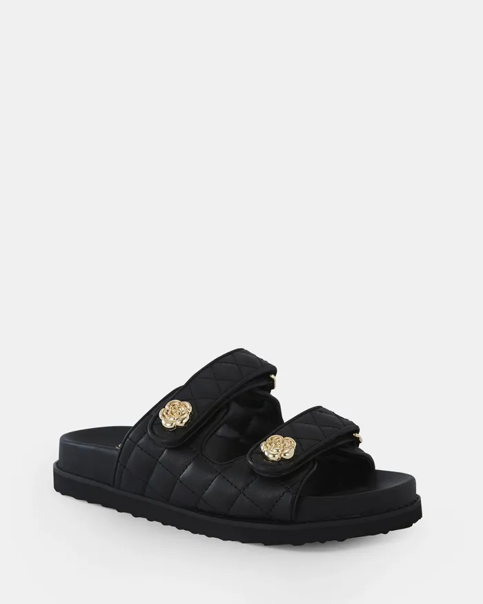 SAKURIA BLACK Sandals Flat Sandals NOVO Shoes Women
