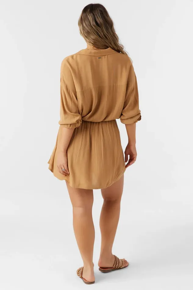 SALTWATER SOLIDS CAMI DRESS Tobacc Brw Women O039NEILL Swim