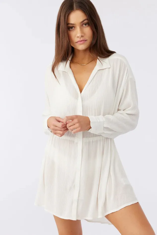 SALTWATER SOLIDS CAMI SWIM COVERUP Vanilla Women O039NEILL Swim