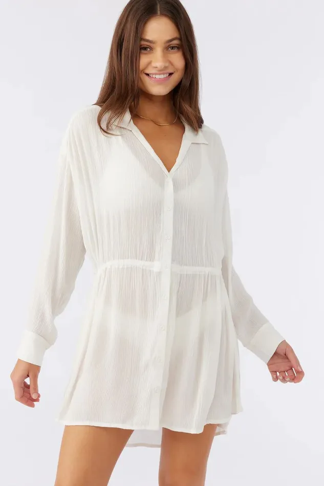 SALTWATER SOLIDS CAMI SWIM COVERUP Vanilla Women O039NEILL Swim