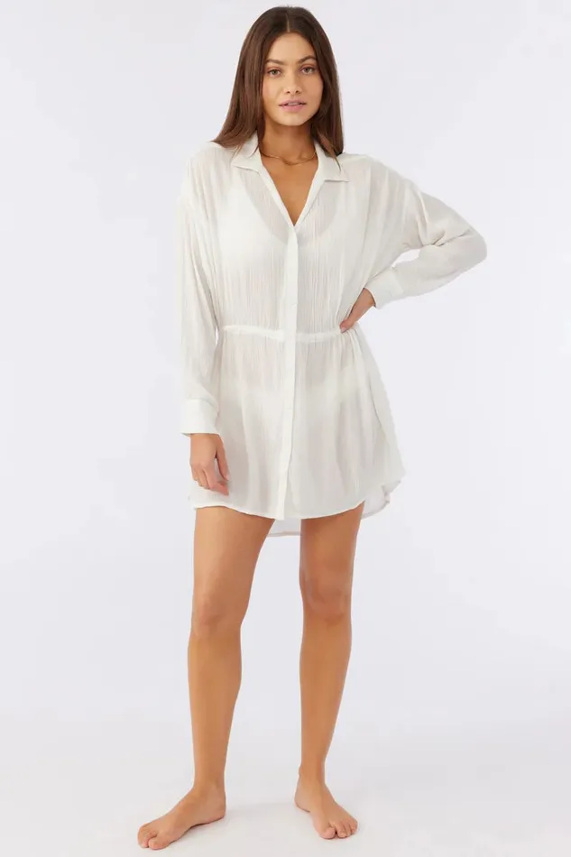 SALTWATER SOLIDS CAMI SWIM COVERUP Vanilla Women O039NEILL Swim