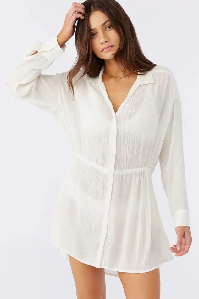 SALTWATER SOLIDS CAMI SWIM COVERUP Vanilla Women O039NEILL Swim