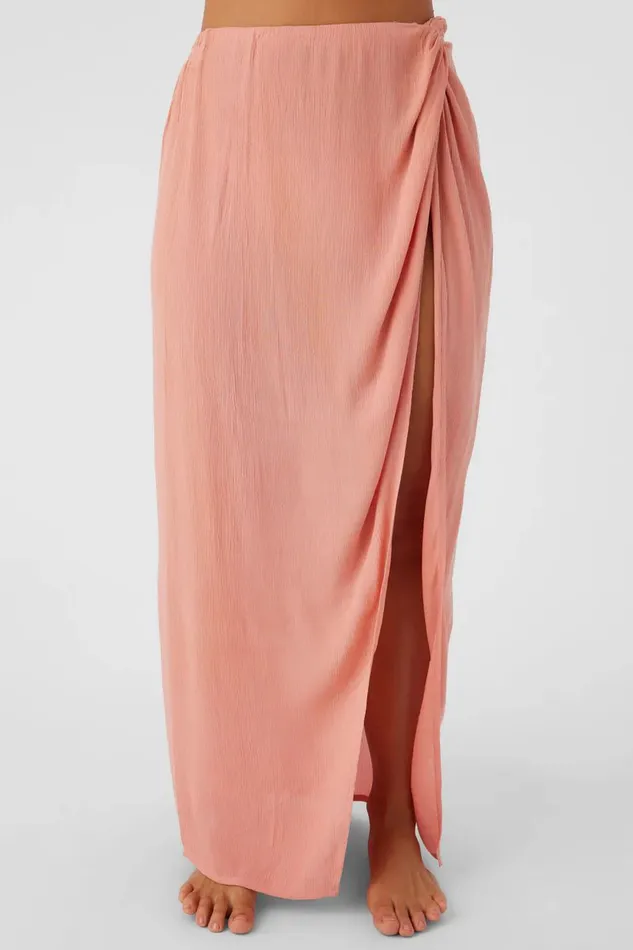 SALTWATER SOLIDS HANALEI MAXI SKIRT COVERUP Canyon Clay Women O039NEILL Swim