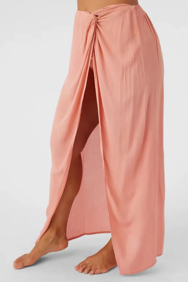 SALTWATER SOLIDS HANALEI MAXI SKIRT COVERUP Canyon Clay Women O039NEILL Swim