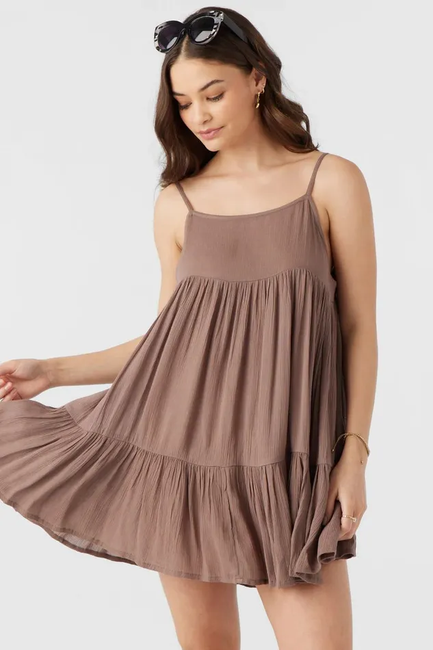 SALTWATER SOLIDS RILEE SWIM COVERUP DRESS Deep Taupe Women O039NEILL Sale